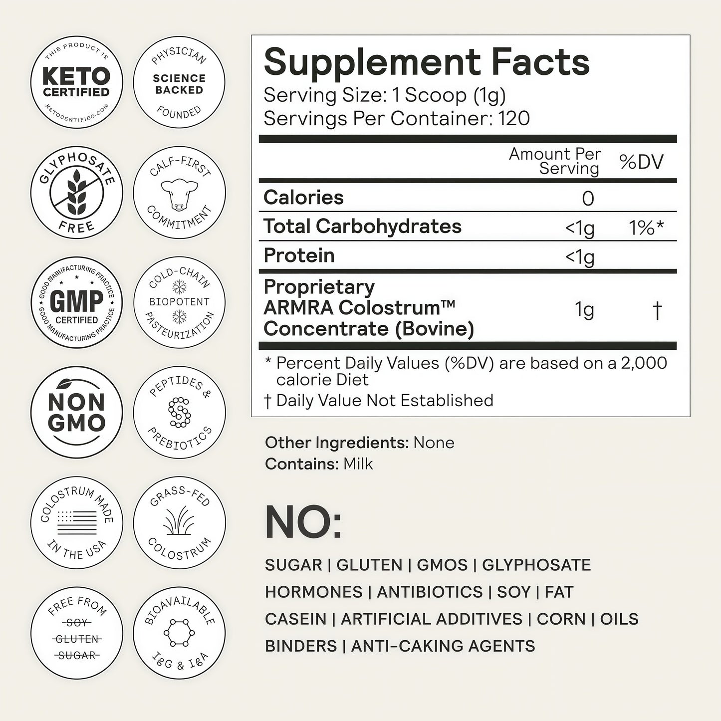 ARMRA Colostrum Unflavored Jar