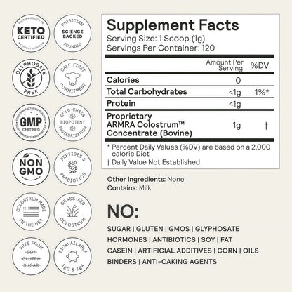 ARMRA Colostrum Unflavored Jar
